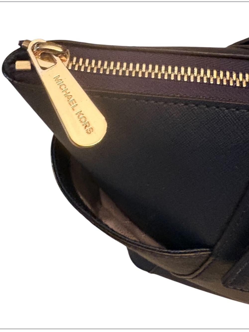 Michael Kors Blue Leather Medium Jet Set Top Zip Tote Navy Blue - Picture 4 of 13